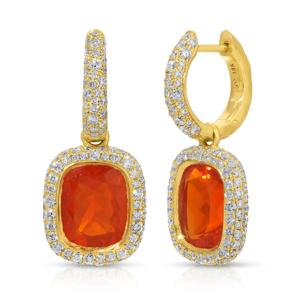 octavia elizabeth Cobblestone Hug Earring - Fire Opal