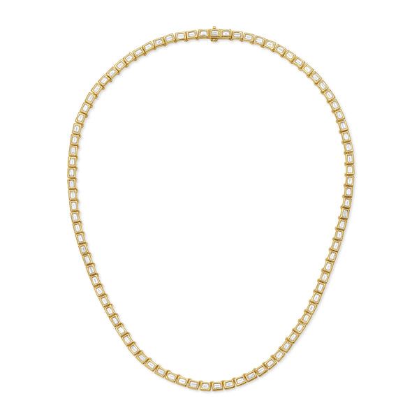 Octavia Elizabeth Diamond Nesting Gem Tennis Necklace - Baguette