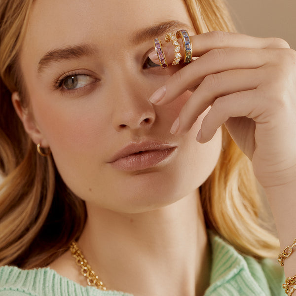 Octavia Elizabeth Diamond Pear Nesting Gem Eternity Ring