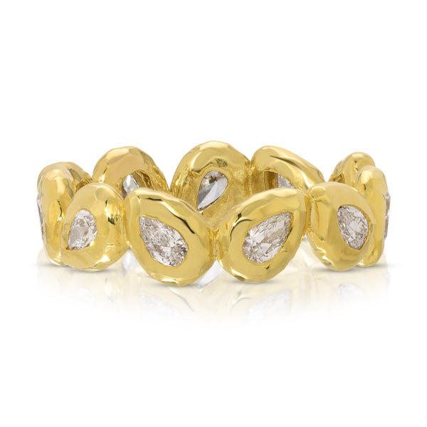 octavia elizabeth Diamond Pear Nesting Gem Eternity Ring
