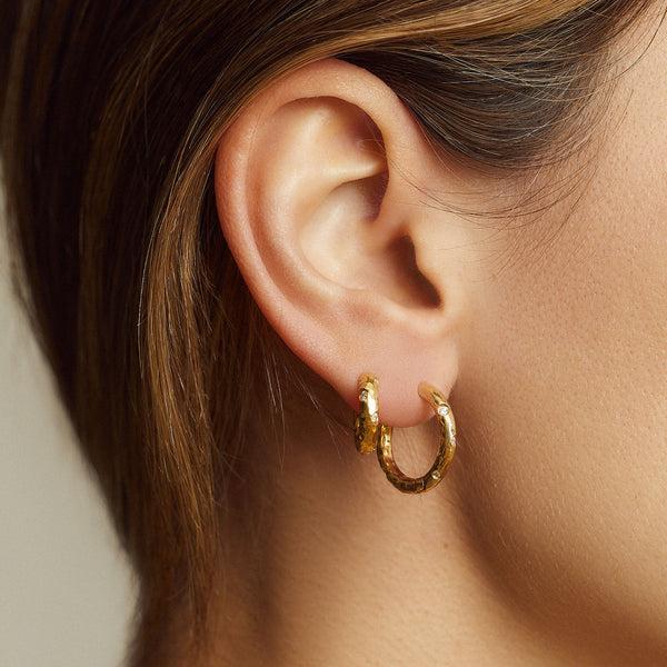 Octavia Elizabeth Diamond Petite Gemmed Gabby Hoops
