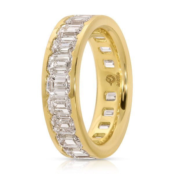 Octavia Elizabeth Emerald Cut Diamond Ivy Eternity Band