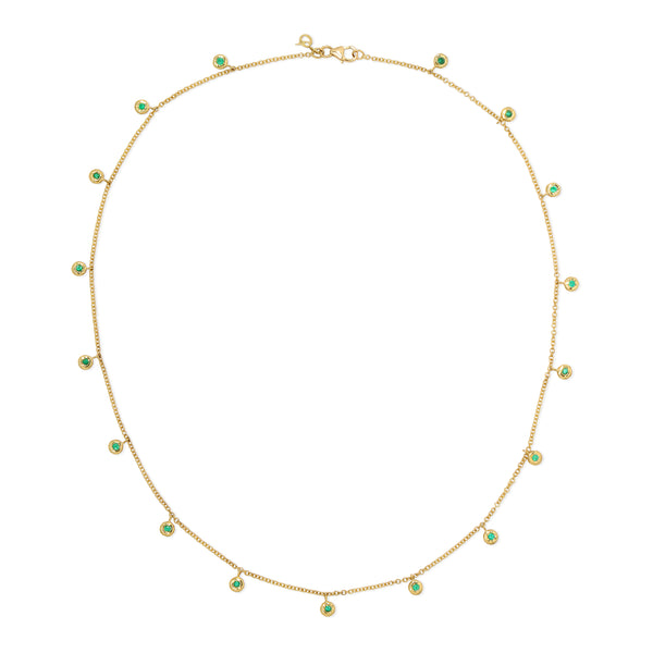 Octavia Elizabeth Emerald Nesting Gem Eternity Necklace