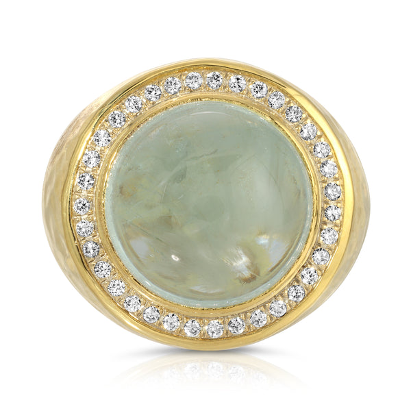 octavia elizabeth Green Beryl Cabochon Blossom Ring