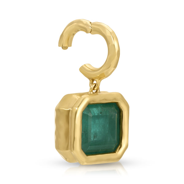Octavia Elizabeth Hidden Gem Pendant - Asscher Cut Emerald 5.48