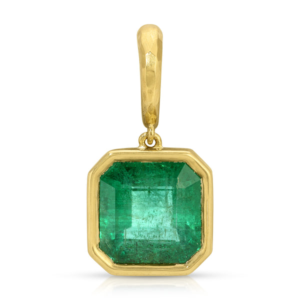 octavia elizabeth Hidden Gem Pendant - Asscher Cut Emerald