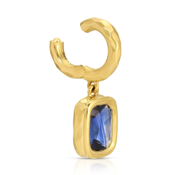 Octavia Elizabeth Hidden Gem Pendant - Elongated Cushion Sapphire