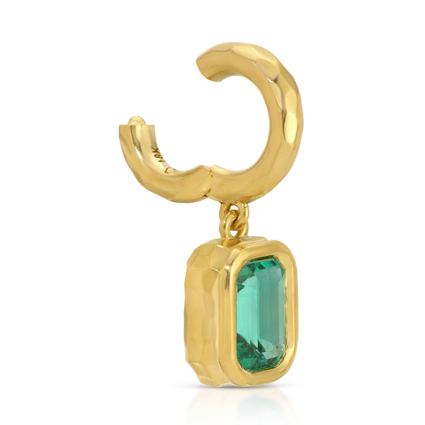 Octavia Elizabeth Hidden Gem Pendant - Emerald Cut Emerald - 1.10 Carats