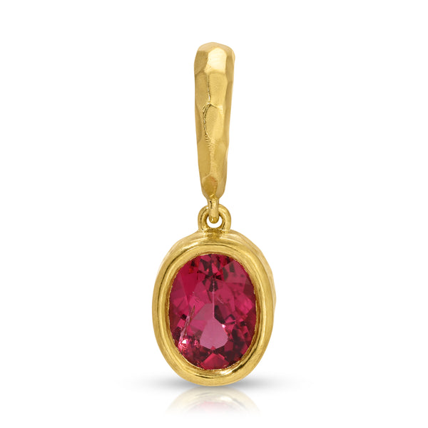 octavia elizabeth Hidden Gem Pendant - Oval Rubellite