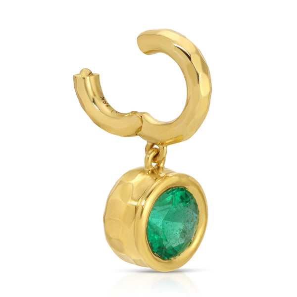 Octavia Elizabeth Hidden Gem Pendant - Round Emerald - 1.10 Carats
