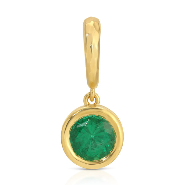 octavia elizabeth Hidden Gem Pendant - Round Emerald - 1.10 Carats
