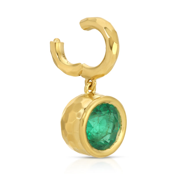 Octavia Elizabeth Hidden Gem Pendant - Round Emerald - 2.18 Carats