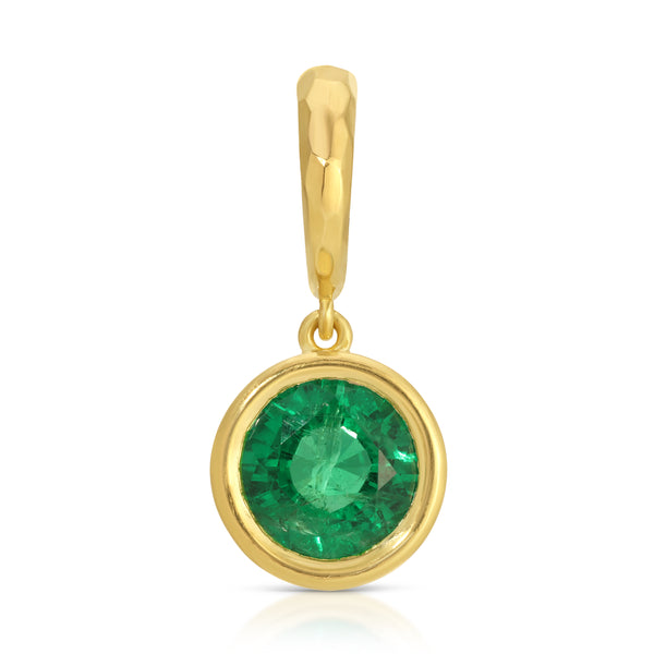 octavia elizabeth Hidden Gem Pendant - Round Emerald - 2.18 Carats