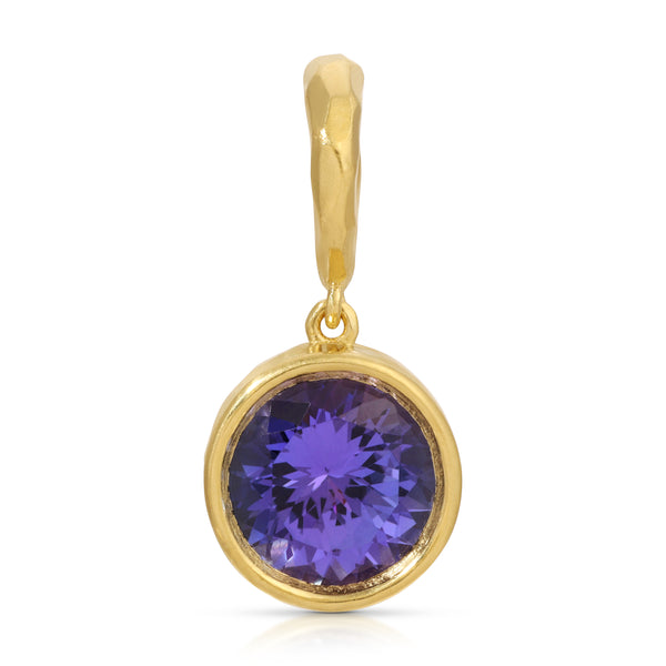 octavia elizabeth Hidden Gem Pendant - Round Tanzanite