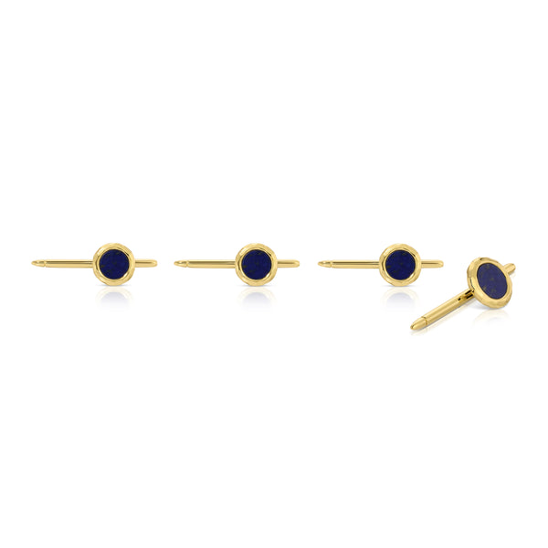 octavia elizabeth Lapis Lazuli Set of Four Nesting Gem Stone Tux Studs
