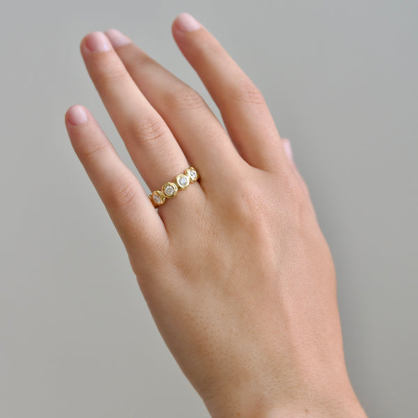 Octavia Elizabeth Large Diamond Nesting Gem Eternity Ring