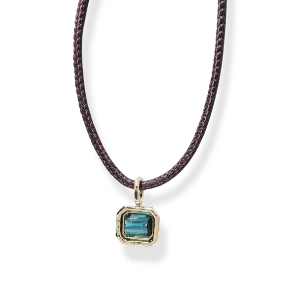 Octavia Elizabeth Leather And Gold Men’s Cord Necklace