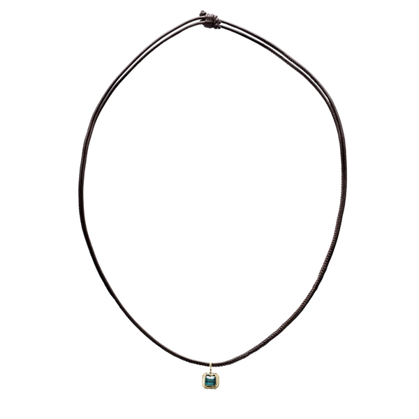 Octavia Elizabeth Leather And Gold Men’s Cord Necklace