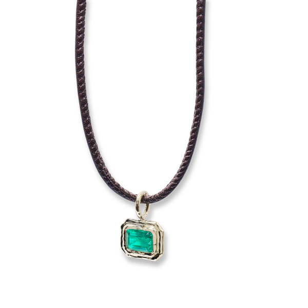 Octavia Elizabeth Leather And Gold Men’s Cord Necklace