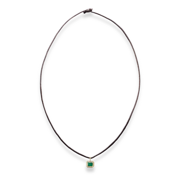 Octavia Elizabeth Leather And Gold Men’s Cord Necklace