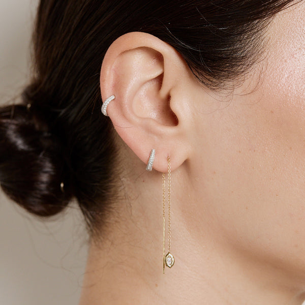 Octavia Elizabeth Marquis Diamond Nesting Gem Drop Earrings