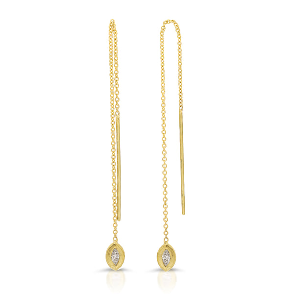 octavia elizabeth Marquis Diamond Nesting Gem Drop Earrings