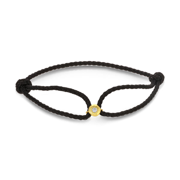 octavia elizabeth Men's Diamond Black Parachute Nesting Gem Bracelet