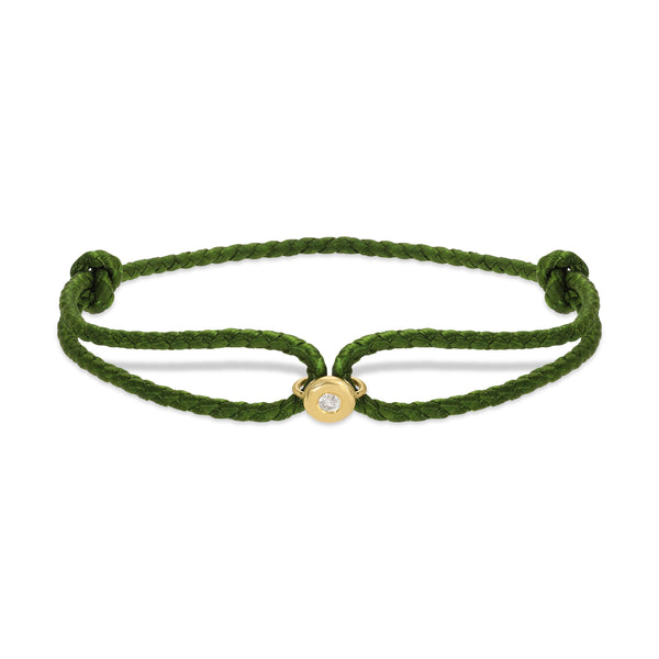 octavia elizabeth Men's Diamond Green Parachute Nesting Gem Bracelet