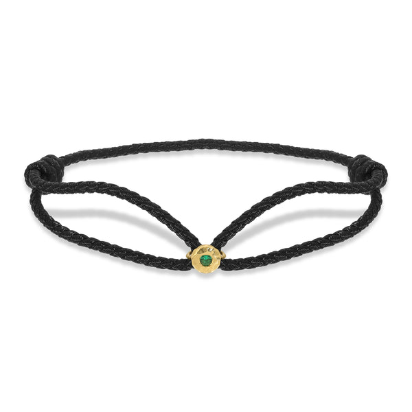 octavia elizabeth Men's Emerald Black Parachute Nesting Gem Bracelet