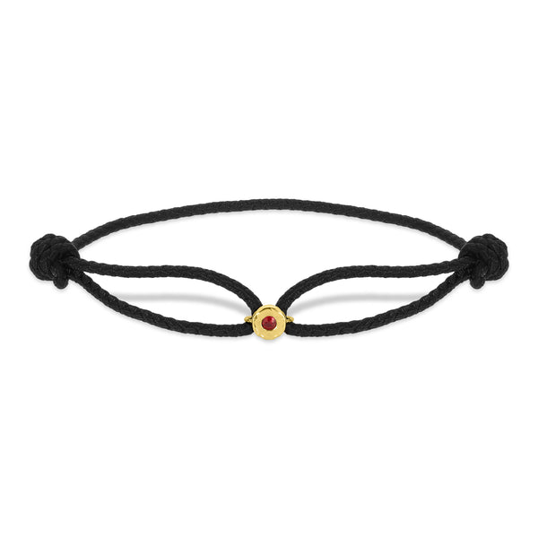 octavia elizabeth Men's Ruby Black Parachute Nesting Gem Bracelet