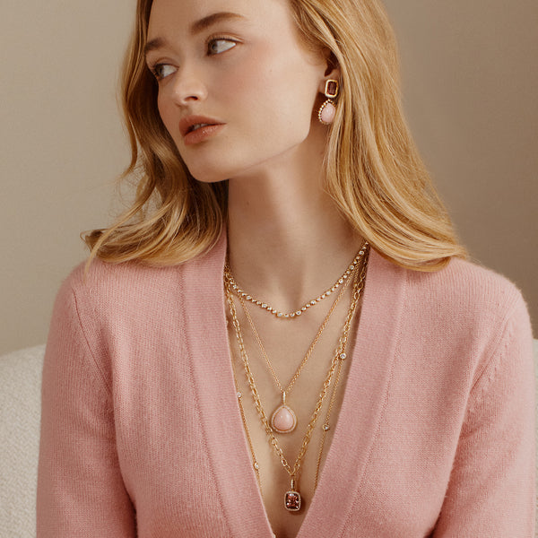 Octavia Elizabeth Micro Diamond Nesting Gem Tennis Necklace