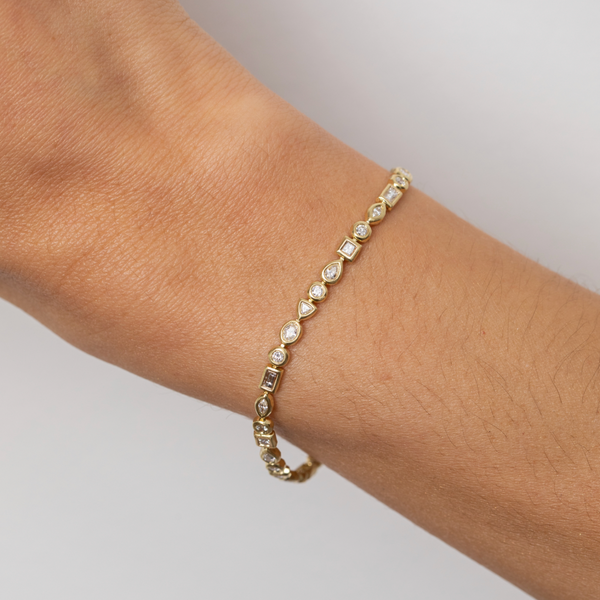 Octavia Elizabeth Mix And Match Diamond Nesting Gem Tennis Bracelet