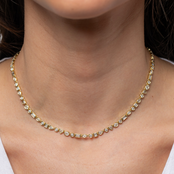 Octavia Elizabeth Mix And Match Diamond Nesting Gem Tennis Necklace