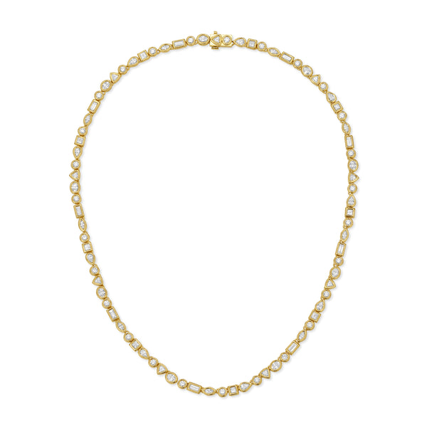 Octavia Elizabeth Mix And Match Diamond Nesting Gem Tennis Necklace
