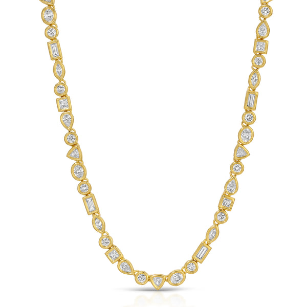 octavia elizabeth Mix and Match Diamond Nesting Gem Tennis Necklace