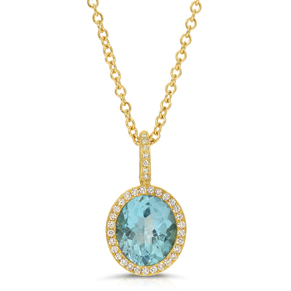 octavia elizabeth Moody Blue Topaz & Diamond Necklace