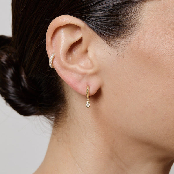 Octavia Elizabeth Nano Nesting Diamond Marquis Charmed Micro Gabby Hoops
