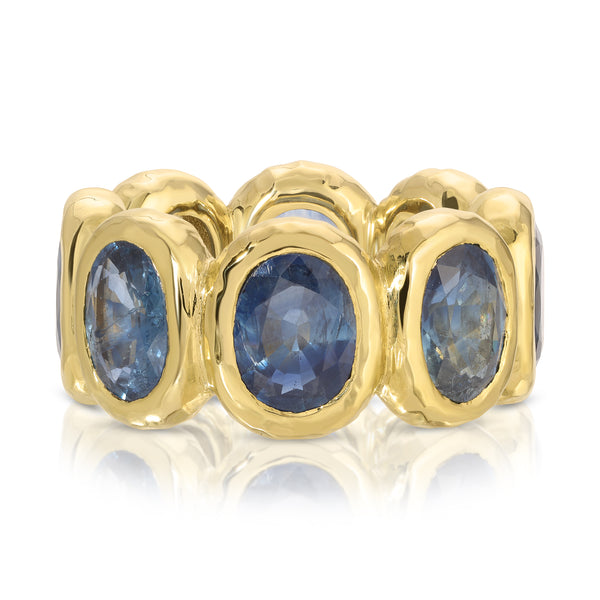 octavia elizabeth Nesting Gem Oval Sapphire Eternity Band