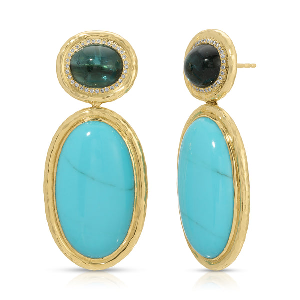 octavia elizabeth Bermuda Blue Earrings