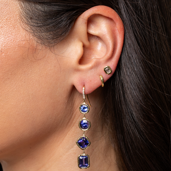 Octavia Elizabeth Cascade Tanzanite Drop Earrings