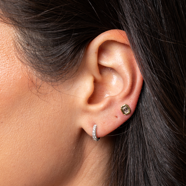 Octavia Elizabeth Cobblestone Micro Diamond Hoop