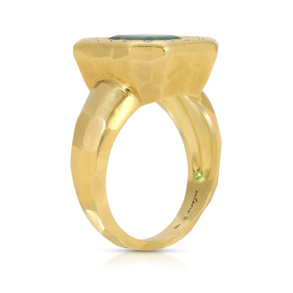 Octavia Elizabeth Diamond Mirage Ring - Emerald