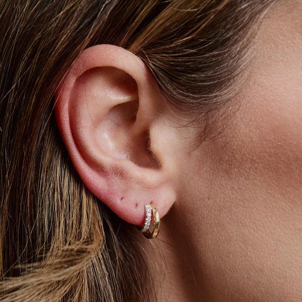 Octavia Elizabeth Doubled Diamond Tribute Hoops