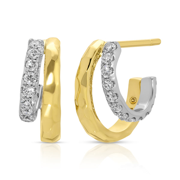 octavia elizabeth Doubled Diamond Tribute Hoops octavia elizabeth Doubled Diamond Tribute Hoops