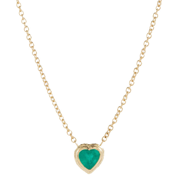 octavia elizabeth Emerald Heart & Toggle Necklace