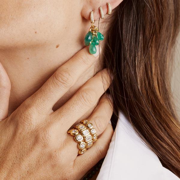 Octavia Elizabeth Emerald Parrot Fish Earrings