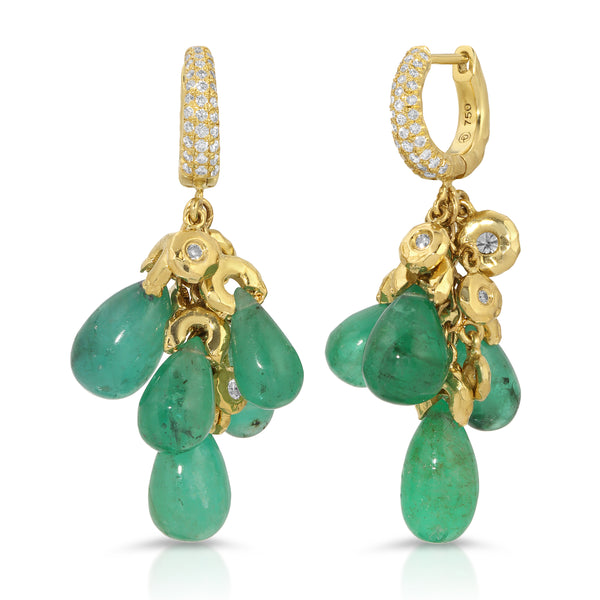 octavia elizabeth Emerald Parrot Fish Earrings