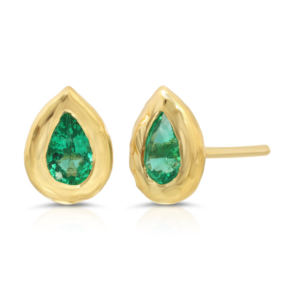 octavia elizabeth Emerald Pear Nesting Gem Studs octavia elizabeth Emerald Pear Nesting Gem Studs