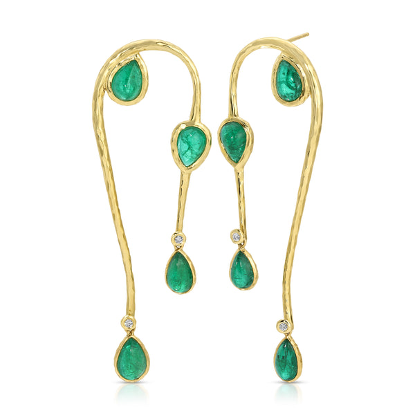octavia elizabeth Eucalyptus Emerald Earrings