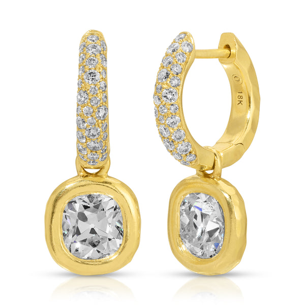 octavia elizabeth Gemmed Hug Earrings - Diamond